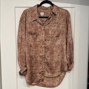 a new day Brown Button Down Shirt